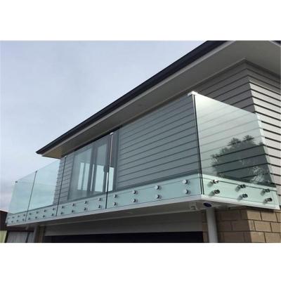 China Modern Frameless Glass Railings Balcony Standoff Stainless Steel Glass Balustrade for sale