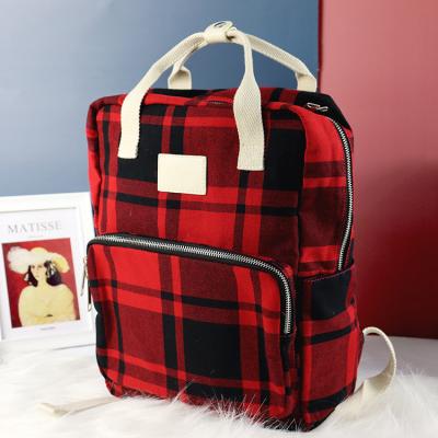 China 2021 New Anti-theft Plaid Men Girls Women Full All Over Printing Fashion Large Durable Capacity Increasing Backpacks for sale