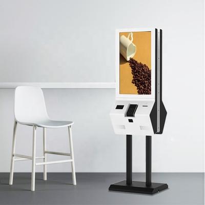 China Indoor 32 Inch Multimedia Touch Screen Digital Signage Kiosk Payment Self Ordering Kiosk for sale