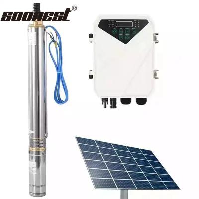 China 3000W 5000W Solar Pool Pump With Solar Panels Solar Submersible Water Pump With Panel 5 Hp 6000L/H Solar Submersible Pump for sale