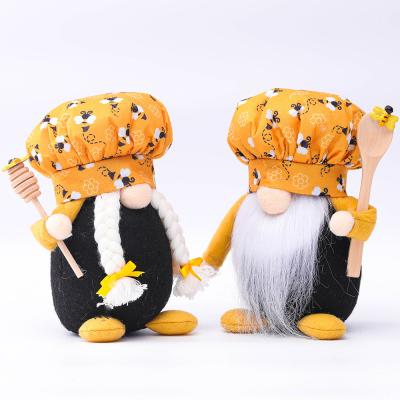 China Fabric Plush Farmhouse Decorations Yellow Home Bee Gnomes for sale