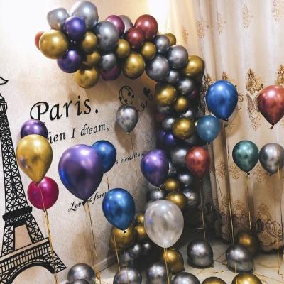 China 12 Inch Luxury Wedding Globos Decorations Chrome Metallic Latex Balloons For 2021 for sale