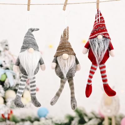 China Fabric Christmas Tree Hanging Gnomes Ornaments Plush Christmas Gnomes for sale