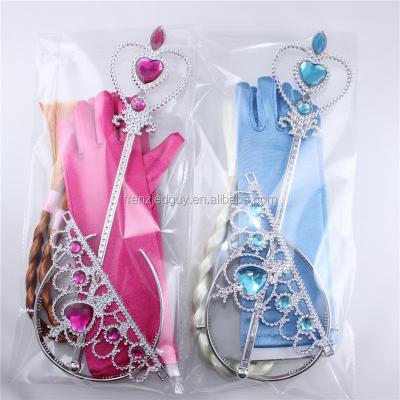 China Wholesales 4piece plastic frozen elsa plastic crown FGHD-0141 for sale