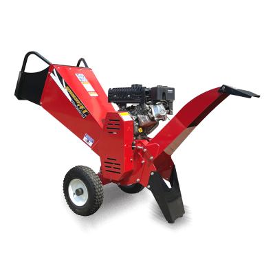 China Farms Forestry Machinery 6.5Hp Gasoline Engine Powered Tree Branches Shredder , Wood Chipping Machine for sale