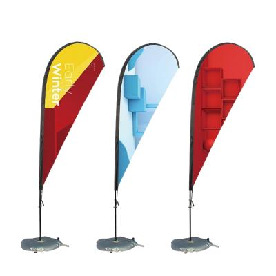 China Health Care Institutes Outdoor Advertising Teardrop Flying Beach Flag for sale