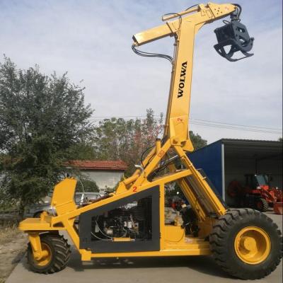 China Farms Wolwa Three Wheel Loader For Log Timber Sugarcane With Grapple Grabber With 1 Ton Capacity for sale