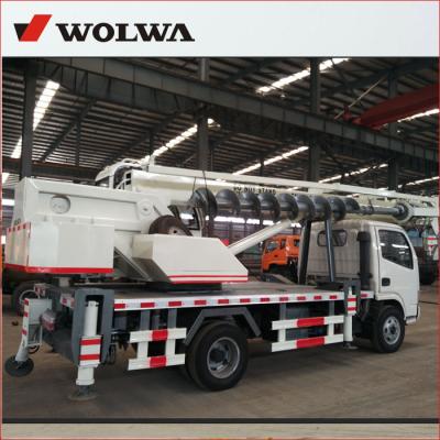 China TRUCK CRANE 8 Ton Load Weight Truck Crane With Auger Attachment for sale