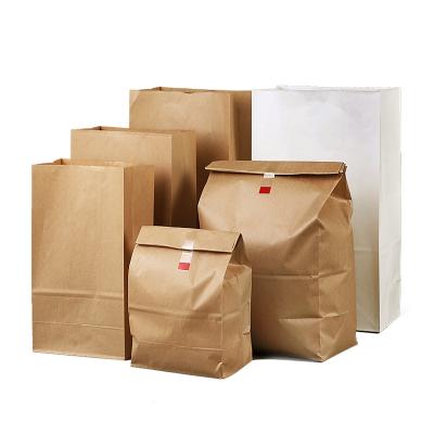 China Recyclable Custom Design Thick Brown Paper Bag With Food Grade Standard for sale