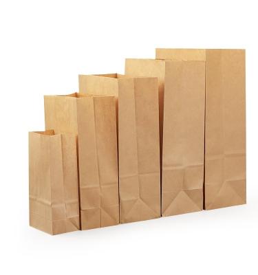 China Custom Recyclable High Quality Recyclable Kraft Paper Lunch Bag For Food Reasonable Price for sale