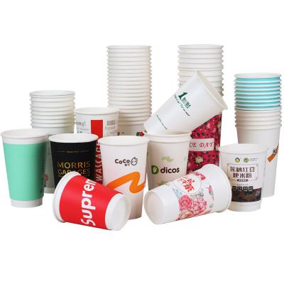 China Biodegradable Cold Drink Cups Biodegradable Double Wall With Logo Print for sale