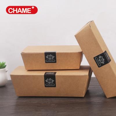 China Eco Friendly Disposable Disposable White Paper Kraft Paper Stocked Box / White Paper Box For Food Packaging for sale