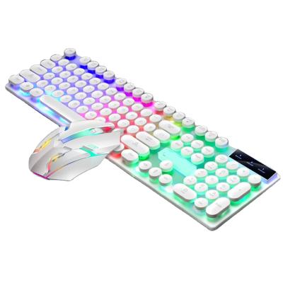 China Keypad Feel Wireless Backlit Keyboard and Mouse Set Universal Keyboard Wired Gaming Punk Keyboard for sale