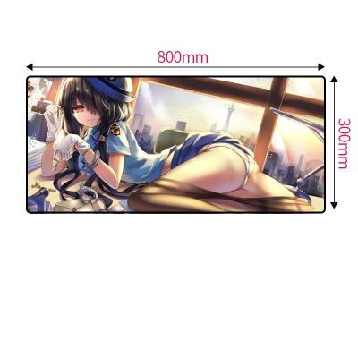 China Anime Stitching Thickening Cute Table Mat Non-Slip And Washable Keyboard Mat Large Anime Mouse Pad for sale