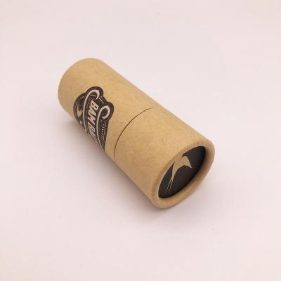 China Recycled Materials Wholesale Lift Round Tube Cylinder Lip Balm Deodorant Cosmetic Paper Packaging for sale