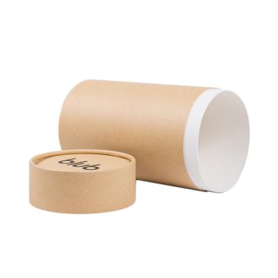 China Recycled Materials Custom Cylinder Packaging Kraft Paper Cylinder Tube Packaging for sale