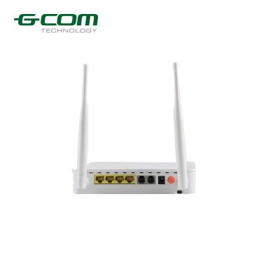 China GCOM GN2000-04GS-2VW 4 port 1GE 3FE 2 Voice POTS ports 300Mbps WIFI router GPON ONT for sale