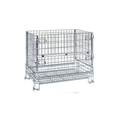 China Hot Sale Warehouse Metal Storage Cage With Wheels Wire Mesh Container Wire Storage Cages 500-2000KG for sale