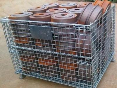 China Galvanized Wire Mesh Container Warehouse Equipment Cage 500-2000KG High Capacity for sale