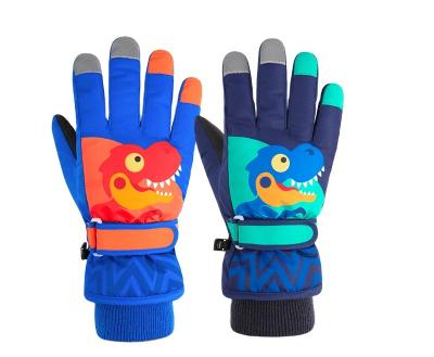 China Waterproof Children Kids Warm Custom Waterproof Winter Heated Pack Snowboarding Ski Sport Snow Gloves for sale