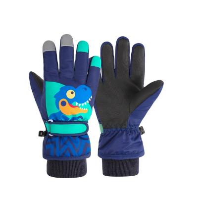 China Waterproof Kids Children Warmer Custom Waterproof Winter Heated Pack Sports Snow Snowboarding Ski Gloves Waterproof Cartoon Warm Gloves for sale