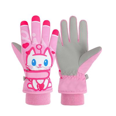 China Factory Sales 1-10years Waterproof Comfortable Girl Ski Gloves Non-Slip Winter Warm Windproof Winter Gloves Boy Old Kids Full Finger Gloves for sale