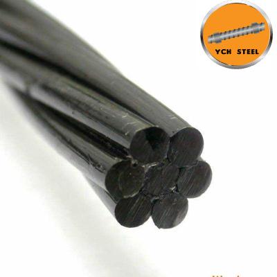 China Low relaxation 7 high tensile strength wire astma416 1860mpa 15.2mm PC steel wire wire for sale