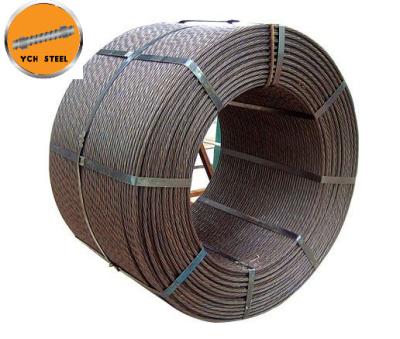 China 12.7mm 15.24mm high tensile ht pre-stressed concrete steel strand for sale