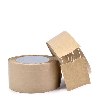 China Eco Friendly Waterproof Paper Tape Biodegradable Fiber Reinforced Craft For Carton Sealing for sale