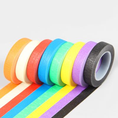 China Heat Resistant Wholesale Automotive Adhesive Colored Spray Paint Crepe Paper Tape for sale