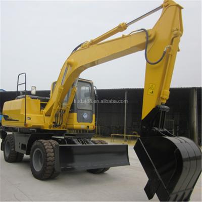 China hydraulic rock breaker excavator (12 ton wheel excavator with china engine) 0.5m3 for sale