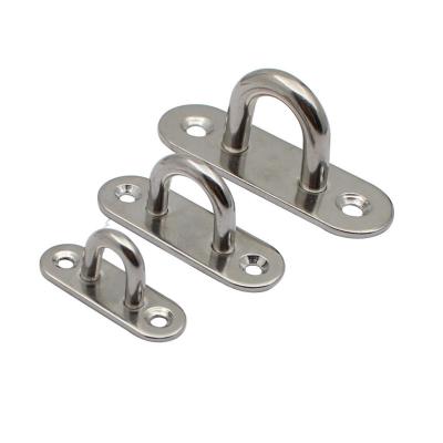 China 316 Eye Flat Plate Oval Fixed Buckle Seat Bolt Oval Fixed Buckle Stainless Steel Door Hanger Buckle Boat Buckle 304 Stainless Steel for sale