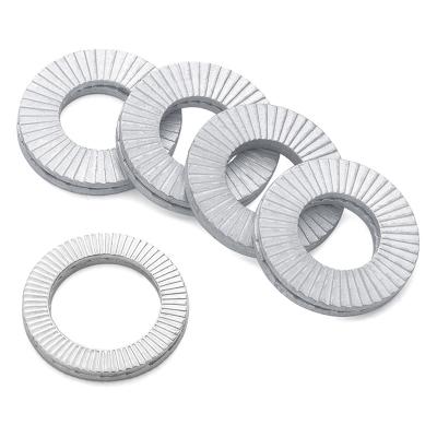 China Self-locking Double-stack Gasket 304 Stainless Steel Tooth Belt Self-locking Anti-loosening Anti-loosening Double-Sided Teeth Anti-spotting Anti-slippery Lock Gasket for sale