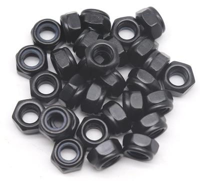 China Heavy Industry Black Galvanized Hex Nylon Lock Nut for sale