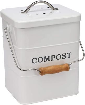 China Compost Bin for Kitchen Countertop, Compost Bucket Kitchen Pail Compost with Lid White Compost Bin WL-1611 for sale