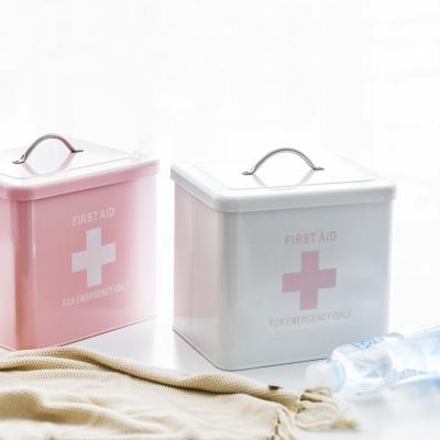 China Sustainable Metal Container Household Medicine Box Medical First Aid Kits for sale