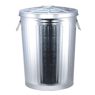 China Sustainable Trash Can Round Bin Galvanized for sale