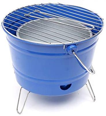 China Easily Assembled Bsci Factory 10 Inch Outdoor Charcoal Charcoal BBQ Grill Portable Bucket Grill for sale