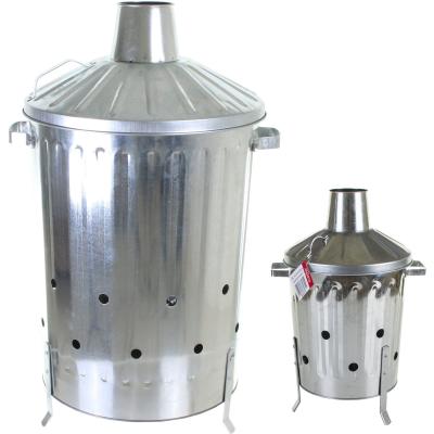 China Garbage Recycling WOODEN 15L 90L LITER GARDEN INCINERATOR BIN WASTE BURNER SHEETS PACKAGE GALVANIZED for sale