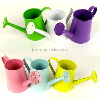 China Mini Garden Metal Watering Can / Colorful Watering Pot for sale