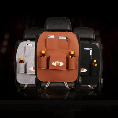 China Eco-friendly Backseat Bag Felt Car Storage Bag Multifunctional Sundries Hanging Bag for sale