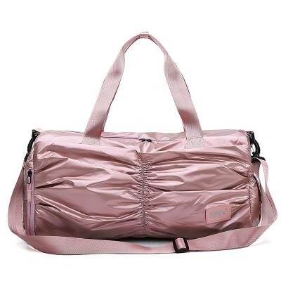 China Wholesale Custom Lightweight Women Fitness Yoga Sports Travel Lightweight Duffle Bag Hand Luggage Storage Bag for sale