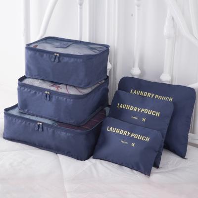 China Lightweight Custom Luggage Traveling Bag 6 Piece Set Underwear Bra Bag Oxford Shoe Storage Bag For Men/Women for sale