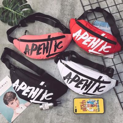 China Wholesale Durable Ladies Waist Cross - Body Bag Men Letter Chest Korean Nylon Printed Casual Shoulder Bag Small for sale