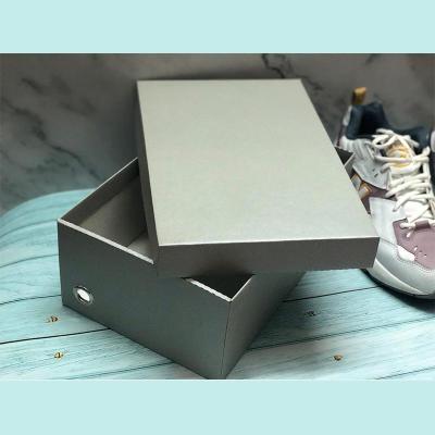 China Custom Brand Handmade Logo Printed Empty Folding Magnetic Packaging Foldable Paper Shoe Box For Sale for sale