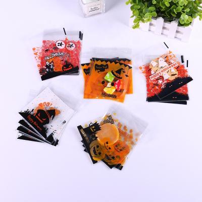 China 2021 Household Products Plastic Halloween OPP Bag Cookie Food Bag In Stock for sale