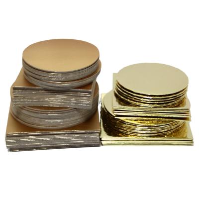 China New Arrival Disposable Silver /gold Round Cardboard Cake Base for sale