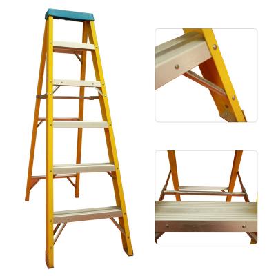 China Fiberglass Insulated Insulation Ladders FRP 5 Step Ladder for sale