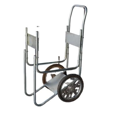 China Gray rubber tools 2 wheel cart&wooden hand trolley cart for sale