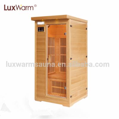 China Computer Control Panel Easy Install Type Sauna Room 1 Person Use Infrared Home Sauna for sale